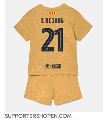Barcelona Frenkie de Jong #21 Bortatröja Barn 2022-23 Kortärmad (+ korta byxor)